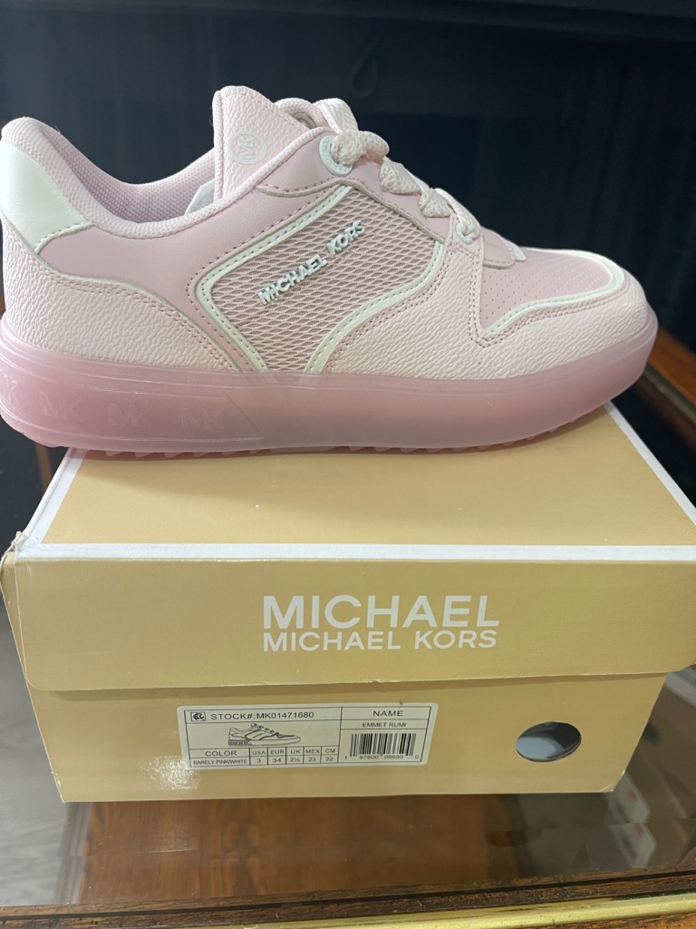Michael Kors Girls' Light Pink Low-Top Sneakers